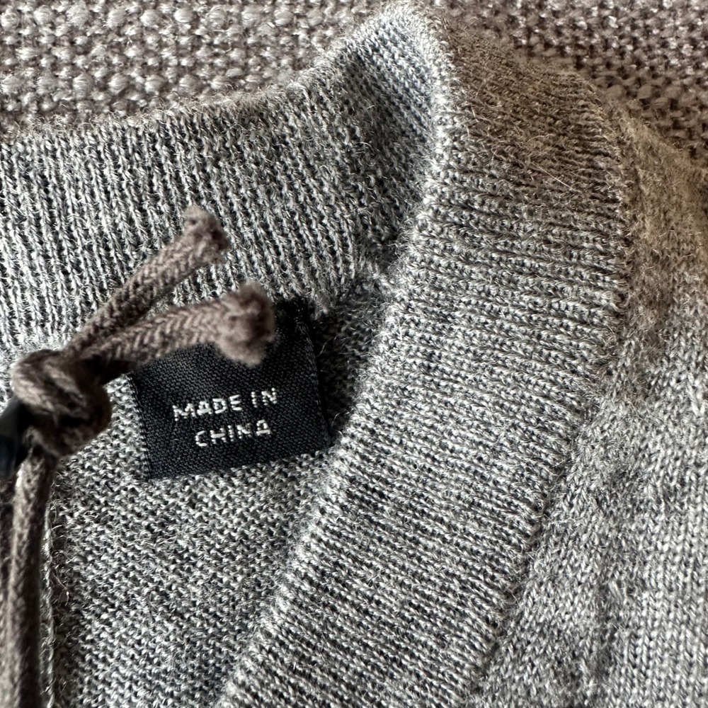 AllSaints Merino Wool Sweater Mens XL Grey NEW Ramskull Crew Neck Pullover - Picture 5 of 11